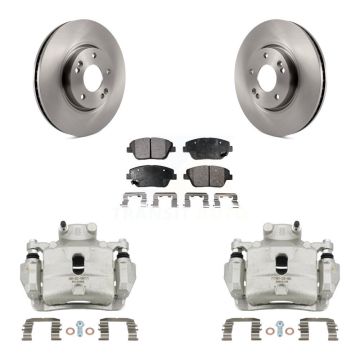 Front Disc Brake Caliper Rotors And Ceramic Pads Kit For 2014 Hyundai Sonata 2.0L KC8-100672T