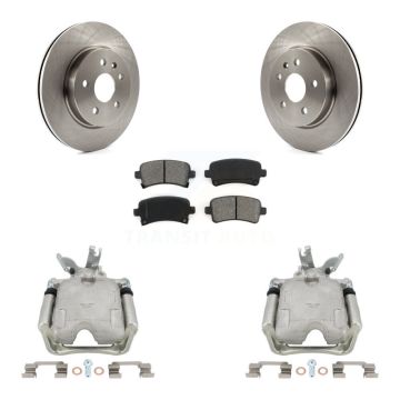 Rear Disc Brake Caliper Rotors And Semi-Metallic Pads Kit For Chevrolet Malibu KC8-100673S