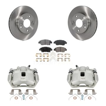 Front Disc Brake Caliper Rotors And Ceramic Pads Kit For 2011-2015 Honda CR-Z KC8-100673T
