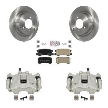 Rear Brake Caliper Rotors Ceramic Pad Kit For Jeep Mitsubishi Patriot Lancer Compass RVR KC8-100674N