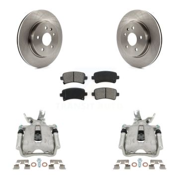 Rear Disc Brake Caliper Rotors And Semi-Metallic Pads Kit For Chevrolet Malibu Limited KC8-100674S