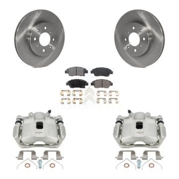 Front Disc Brake Caliper Rotors And Ceramic Pads Kit For 2015-2020 Honda Fit KC8-100674T
