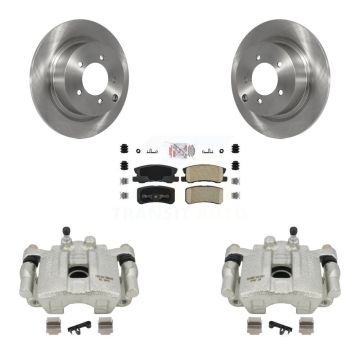 Rear Brake Caliper Rotors Ceramic Pad Kit For Jeep Mitsubishi Patriot Lancer Compass RVR KC8-100675N