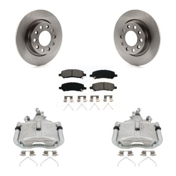 Rear Disc Brake Caliper Rotors And Semi-Metallic Pads Kit For 2013-2016 Dodge Dart KC8-100675S