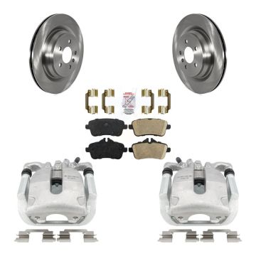 Rear Disc Brake Caliper Rotor Ceramic Pad Kit For Mercedes-Benz ML350 With Sport Package KC8-100676N