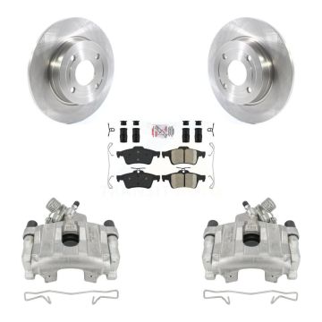Rear Disc Brake Caliper Rotors And Ceramic Pads Kit For 2018-2021 Ford EcoSport FWD KC8-100677N