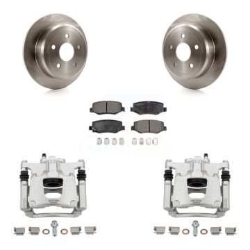 Rear Disc Brake Caliper Rotors And Semi-Metallic Pads Kit For Jeep Wrangler JK KC8-100677P