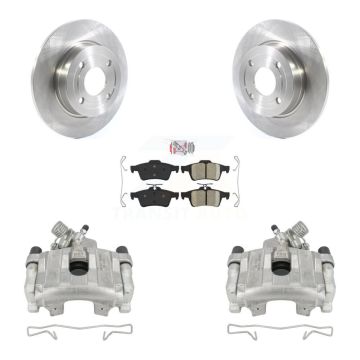 Rear Disc Brake Caliper Rotors And Ceramic Pads Kit For 2018-2021 Ford EcoSport FWD KC8-100678N