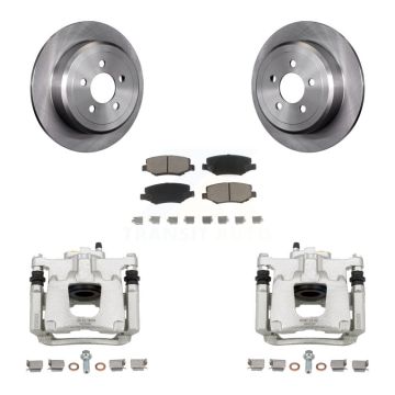 Rear Disc Brake Caliper Rotors And Ceramic Pads Kit For Jeep Liberty Dodge Nitro KC8-100679C