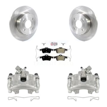 Rear Disc Brake Caliper Rotors And Semi-Metallic Pad Kit For 2018-2021 Ford EcoSport FWD KC8-100679N