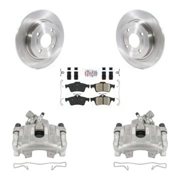 Rear Disc Brake Caliper Rotors And Ceramic Pads Kit For 2018-2022 Ford EcoSport AWD KC8-100680N