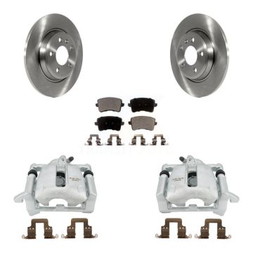 Rear Disc Brake Caliper Rotors And Semi-Metallic Pads Kit For Audi Q5 A4 Quattro A5 KC8-100680P