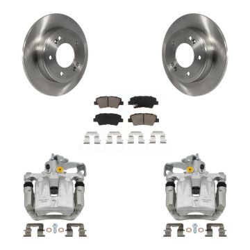 Rear Brake Caliper Rotors & Ceramic Pad Kit For Kia Hyundai Forte Elantra GT Forte5 Koup KC8-100681C
