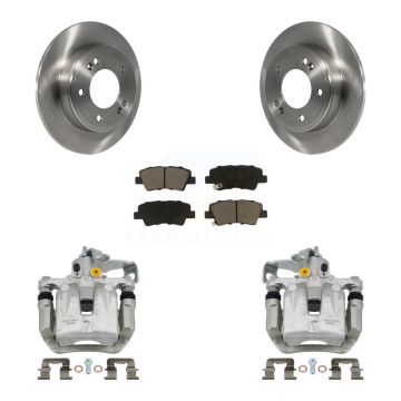 Rear Disc Brake Caliper Rotors And Ceramic Pads Kit For Hyundai Veloster Elantra GT KC8-100682C