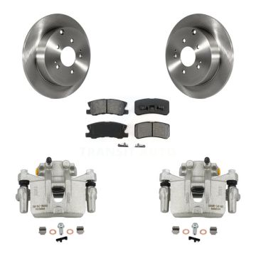 Rear Disc Brake Caliper Rotors And Semi-Metallic Pads Kit For Mitsubishi Endeavor KC8-100682S