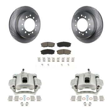 Rear Disc Brake Caliper Rotor & Ceramic Pad Kit For 2010-2022 Toyota 4Runner Lexus GX460 KC8-100683C