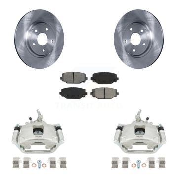 Rear Disc Brake Caliper Rotors And Semi-Metallic Pads Kit For 2014-2020 Dodge Journey KC8-100683S
