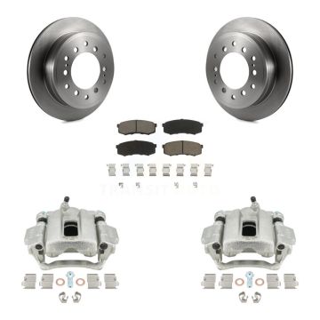 Rear Disc Brake Caliper Rotors And Ceramic Pads Kit For Toyota Sequoia Lexus GX470 KC8-100684C