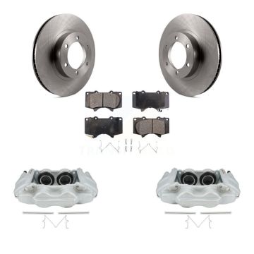 Front Disc Brake Caliper Rotors And Ceramic Pads Kit For 2003-2009 Lexus GX470 KC8-100684T