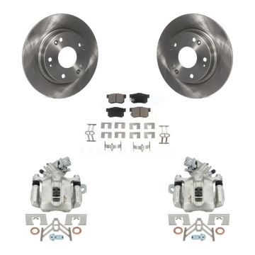 Rear Disc Brake Caliper Rotors And Ceramic Pads Kit For Honda Civic Acura CSX ILX KC8-100686C