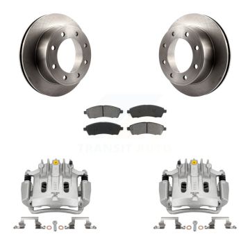 Rear Disc Brake Caliper Rotors And Semi-Metallic Pads Kit For Ford Excursion KC8-100686S