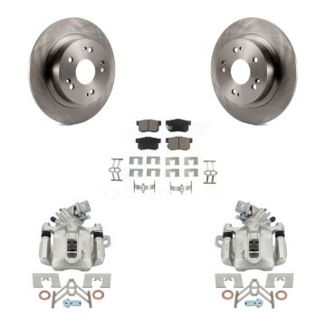Rear Disc Brake Caliper Rotors And Ceramic Pads Kit For 2016-2018 Acura ILX KC8-100687C