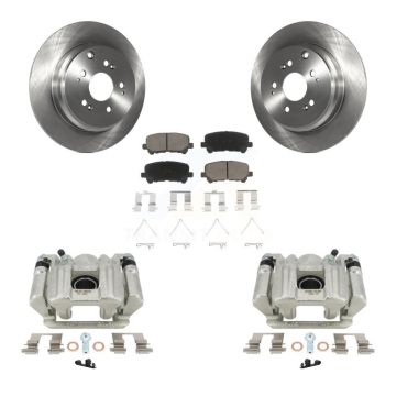 Rear Disc Brake Caliper Rotors And Ceramic Pads Kit For Acura MDX ZDX KC8-100688C