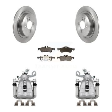 Rear Disc Brake Caliper Rotor And Semi-Metallic Pad Kit For 2007 Mini Cooper Convertible KC8-100688P