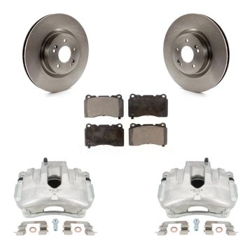 Front Disc Brake Caliper Rotors And Ceramic Pads Kit For Hyundai Genesis Coupe KC8-100688T