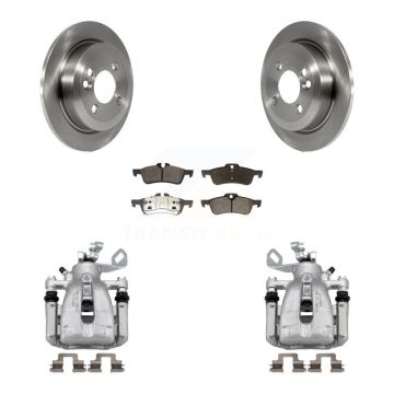 Rear Disc Brake Caliper Rotor And Semi-Metallic Pad Kit For 2007 Mini Cooper Convertible KC8-100689P