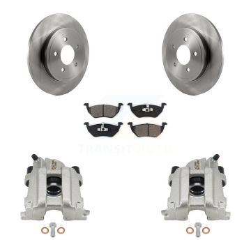 Rear Brake Caliper Rotor And Semi-Metallic Pad Kit For Ford Escape Mazda Tribute Mercury KC8-100689S