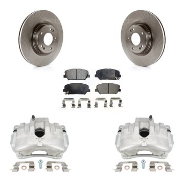 Front Disc Brake Caliper Rotors And Ceramic Pads Kit For Hyundai Genesis Coupe KC8-100689T
