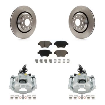 Rear Disc Brake Caliper Rotors And Ceramic Pads Kit For Volkswagen GTI Audi A3 Quattro KC8-100690C