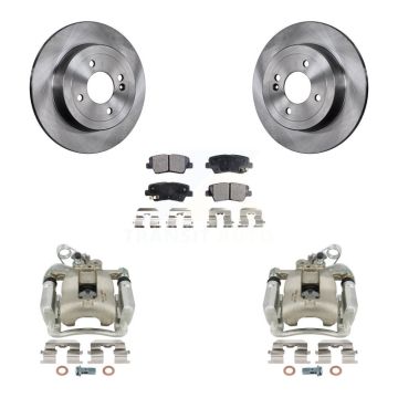 Rear Disc Brake Caliper Rotors And Semi-Metallic Pads Kit For Kia Rio KC8-100690P