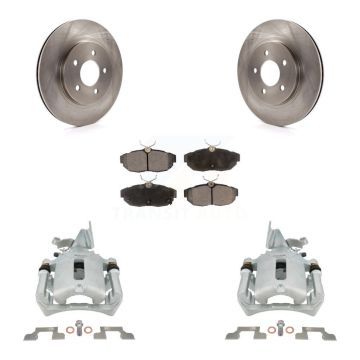 Rear Disc Brake Caliper Rotors And Semi-Metallic Pads Kit For Ford Mustang KC8-100691P