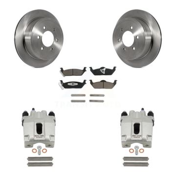 Rear Disc Brake Caliper Rotors And Ceramic Pads Kit For Ford F-150 Lincoln Mark LT KC8-100692C