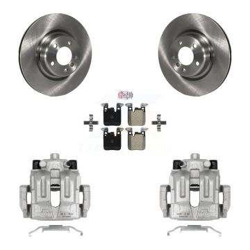 Rear Disc Brake Caliper Rotors And Semi-Metallic Pads Kit For BMW 328i KC8-100693N