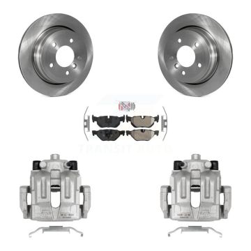 Rear Disc Brake Caliper Rotor & Semi-Metallic Pad Kit For BMW 328i xDrive X1 328xi 325xi KC8-100694N