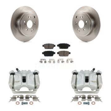 Rear Disc Brake Caliper Rotors And Ceramic Pads Kit For 2006-2014 Honda Ridgeline KC8-100696C