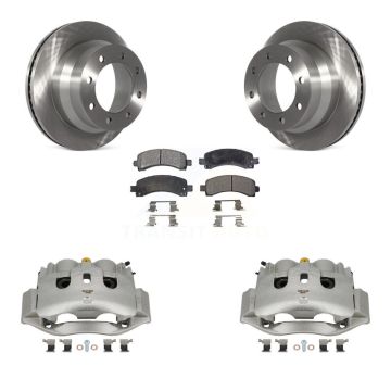 Rear Disc Brake Caliper Rotors And Semi-Metallic Pads Kit For Chevrolet Express 4500 KC8-100696P