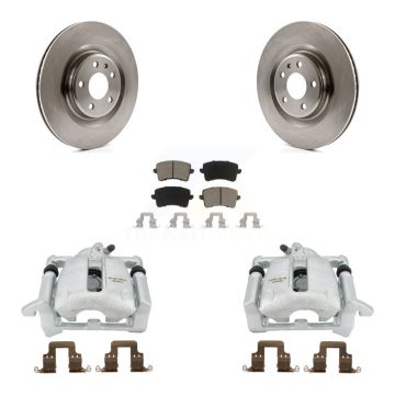 Rear Disc Brake Caliper Rotors And Ceramic Pads Kit For 2012 Audi A5 Quattro KC8-100697C