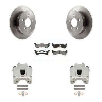 Rear Disc Brake Caliper Rotor Semi-Metallic Pad Kit For 2001 Ford Explorer From 01 02 KC8-100697S