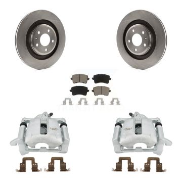 Rear Disc Brake Caliper Rotors And Ceramic Pads Kit For Audi A4 Quattro KC8-100698C