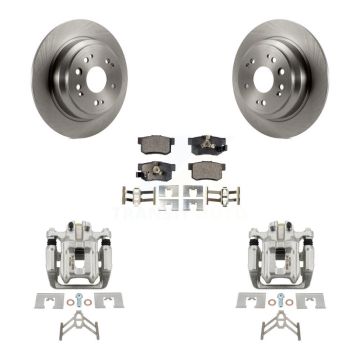 Rear Disc Brake Caliper Rotors And Semi-Metallic Pads Kit For 2012-2015 Honda Crosstour KC8-100698P