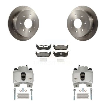 Rear Disc Brake Caliper Rotors And Semi-Metallic Pads Kit For Ford F-250 HD KC8-100699S