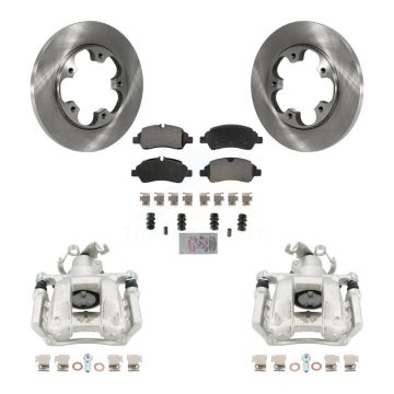 Rear Disc Brake Caliper Rotors Semi-Metallic Pad Kit For Ford Transit-250 Transit-150 HD KC8-100700N