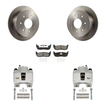 Rear Disc Brake Caliper Rotors And Semi-Metallic Pads Kit For Ford F-250 HD KC8-100700S