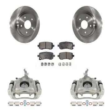 Rear Disc Brake Caliper Rotors And Semi-Metallic Pads Kit For 2009-2011 Dodge Journey KC8-100701P