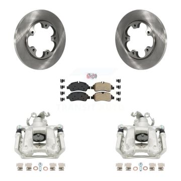 Rear Disc Brake Caliper Rotors Semi-Metallic Pad Kit For Ford Transit-250 Transit-150 HD KC8-100702N