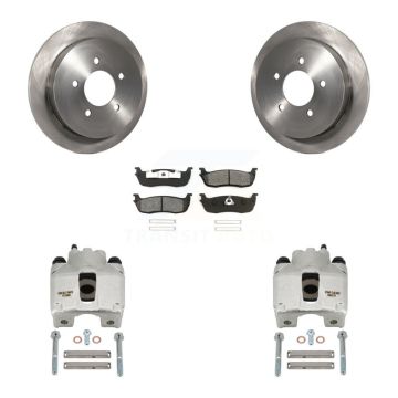 Rear Disc Brake Caliper Rotors And Semi-Metallic Pads Kit For Lincoln Blackwood KC8-100702S